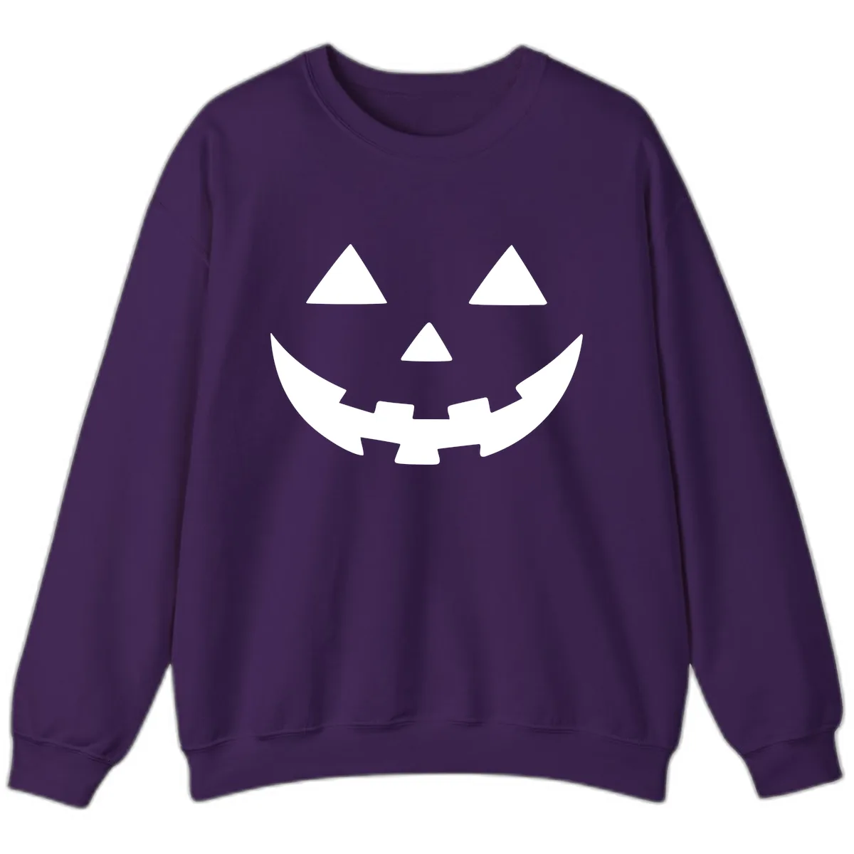 Jack O Lantern Face Sweatshirt in Purple