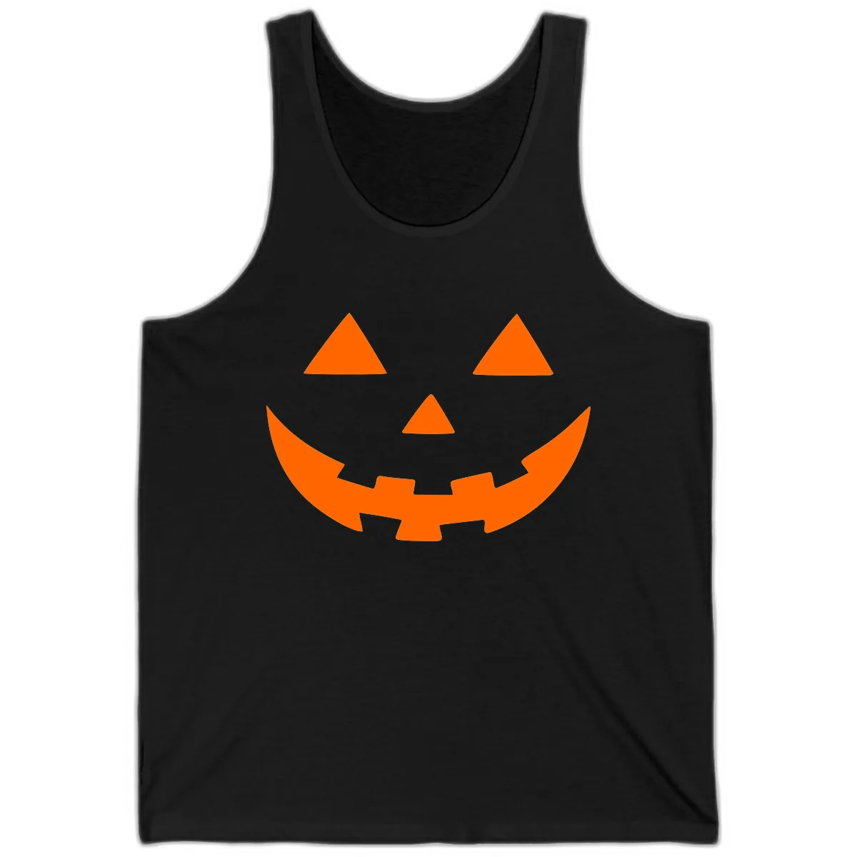 Jack O Lantern Face Tank in Black