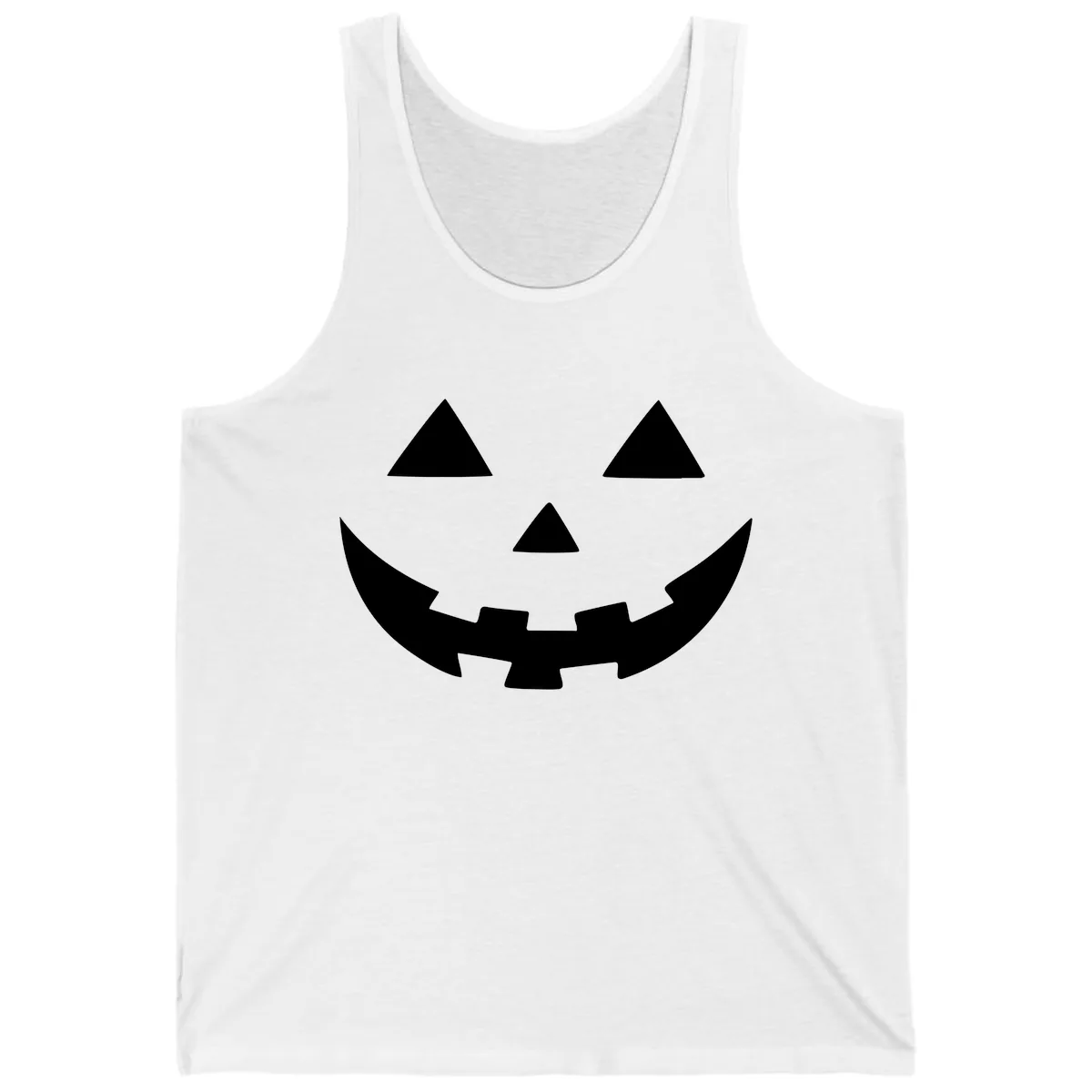 Jack O Lantern Face Tank in White
