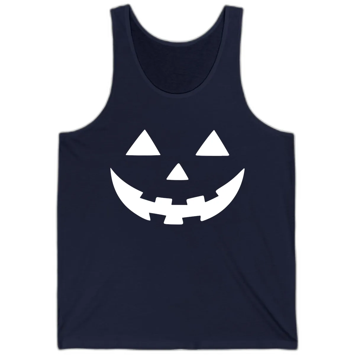 Jack O Lantern Face Tank in Navy