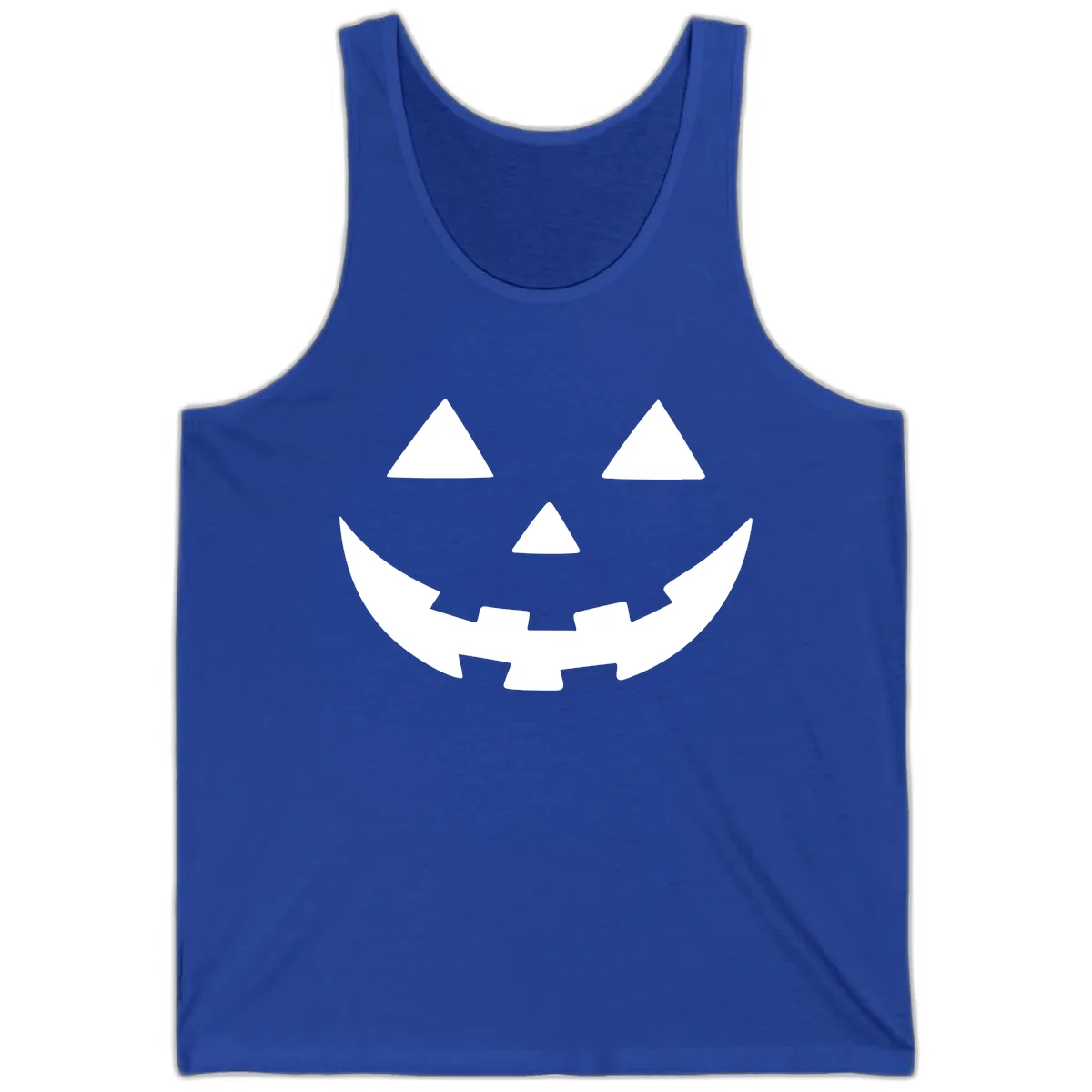Jack O Lantern Face Tank in True Royal