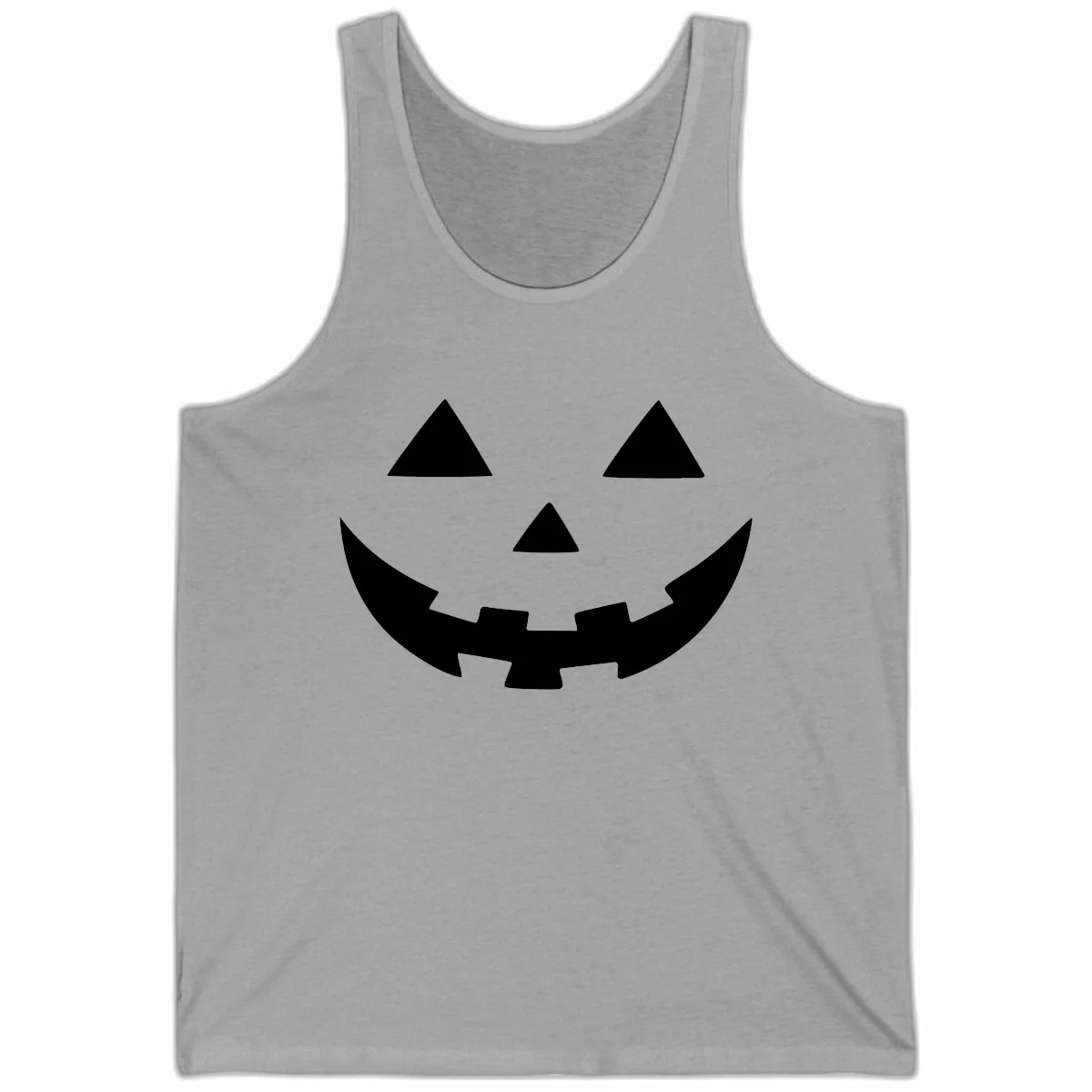 Jack O Lantern Face Tank in Athletic Heather