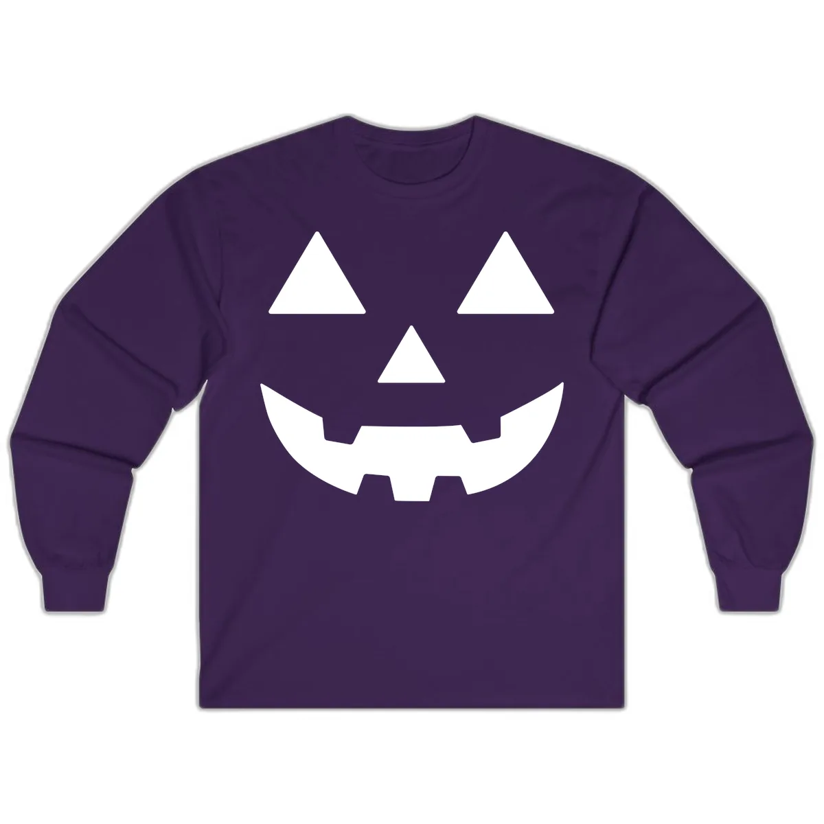 Classic Jack O' Lantern Face Long Sleeve in Purple