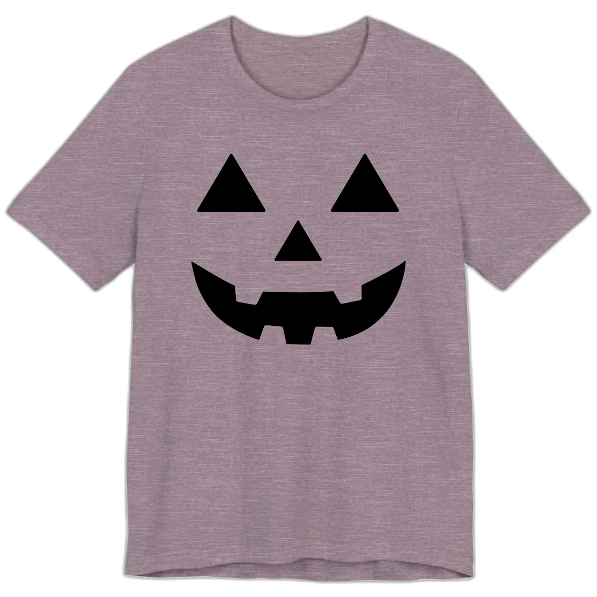 Classic Jack O' Lantern Face Premium T-Shirt in Heather Purple