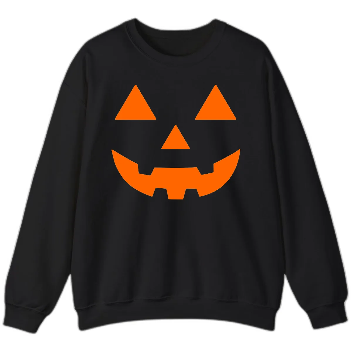 Classic Jack O' Lantern Face Sweatshirt in Black