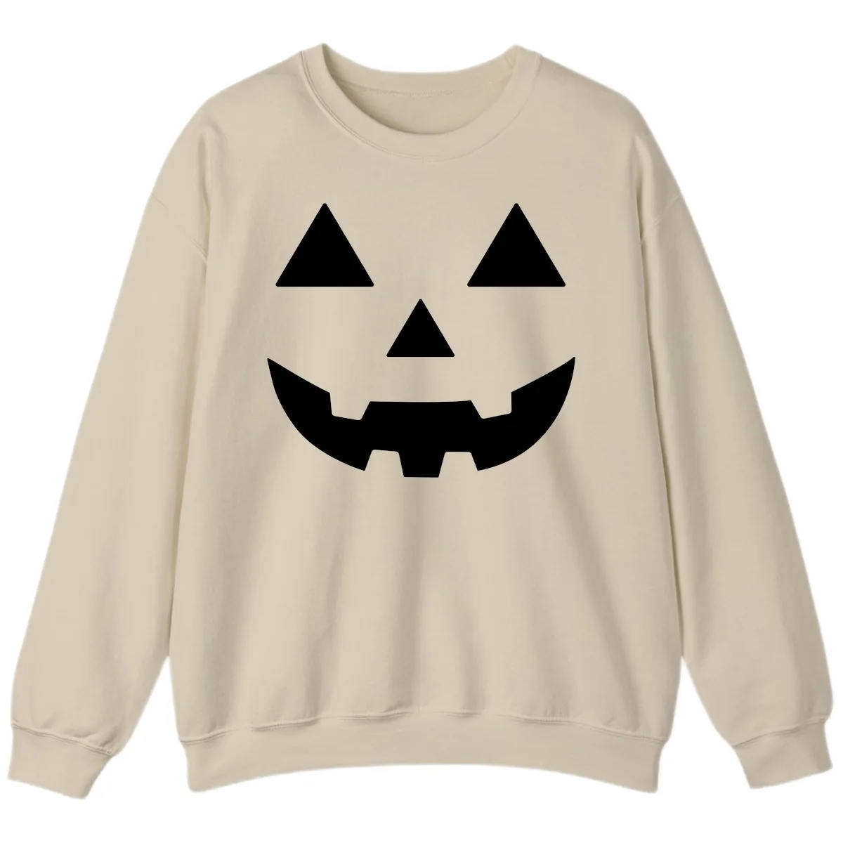 Classic Jack O' Lantern Face Sweatshirt in Sand