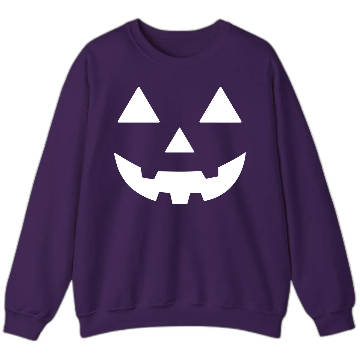 Classic Jack O' Lantern Face Sweatshirt in Purple