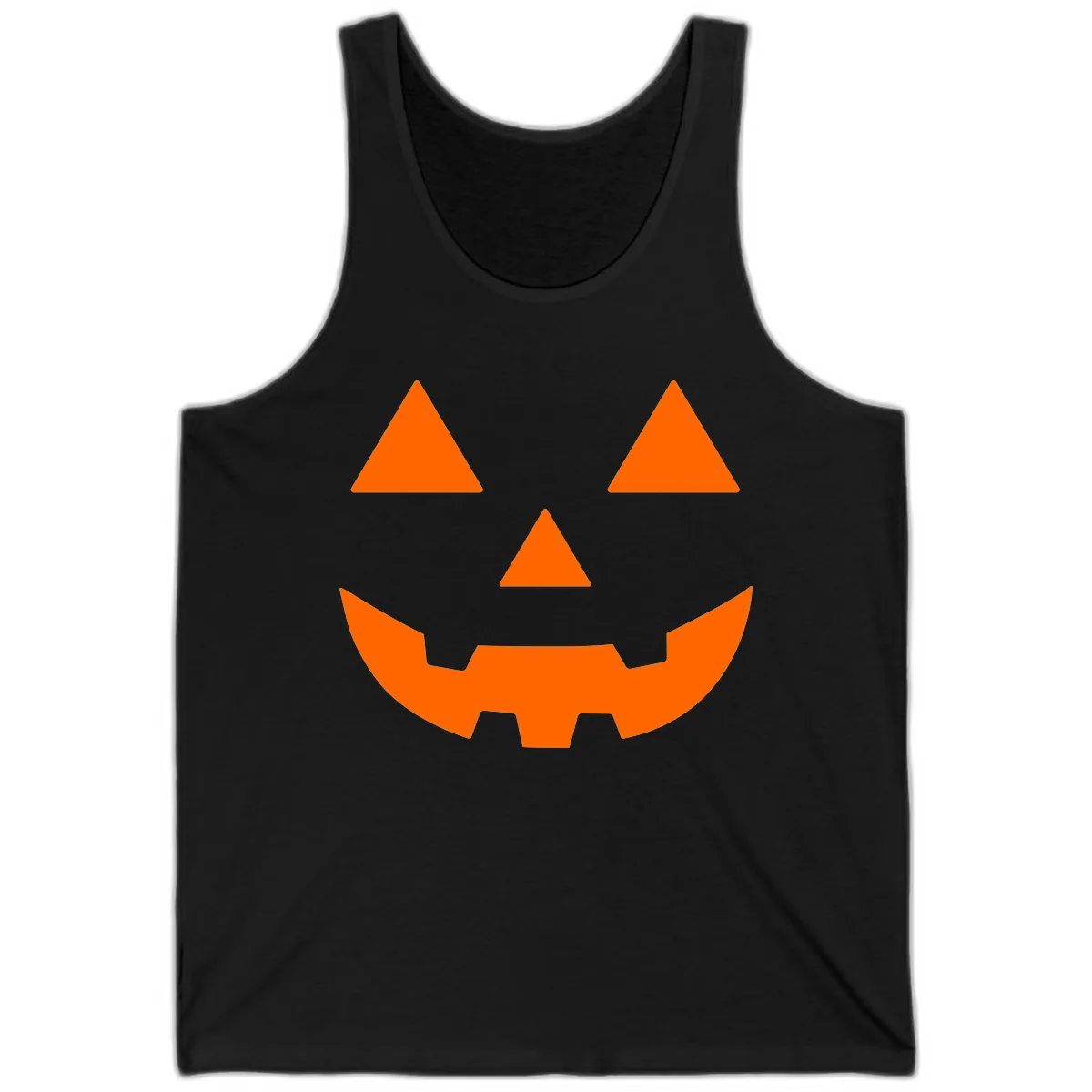 Classic Jack O' Lantern Face Tank in Black