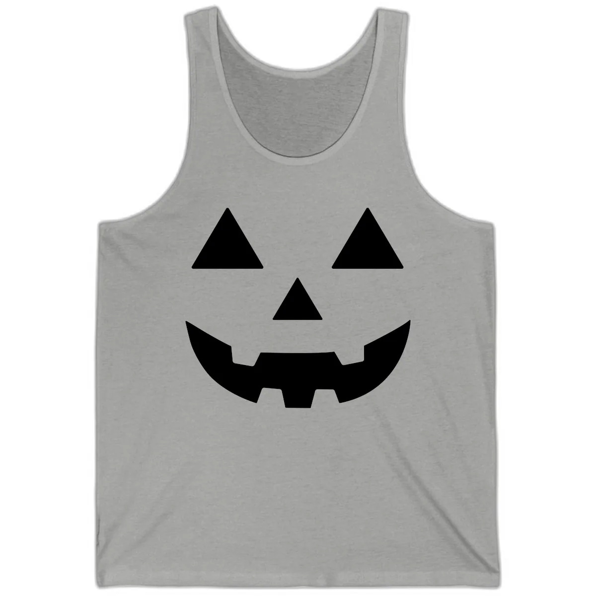 Classic Jack O' Lantern Face Tank in Athletic Heather