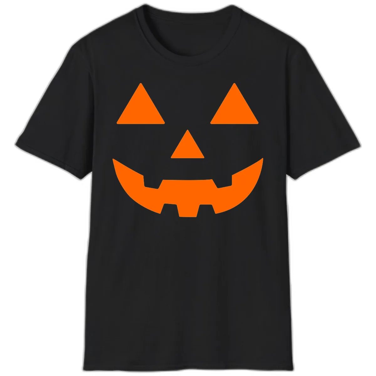 Classic Jack O' Lantern Face T-Shirt in Black