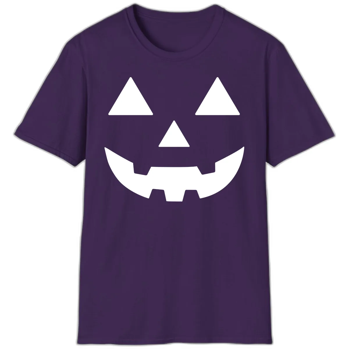 Classic Jack O' Lantern Face T-Shirt in Purple