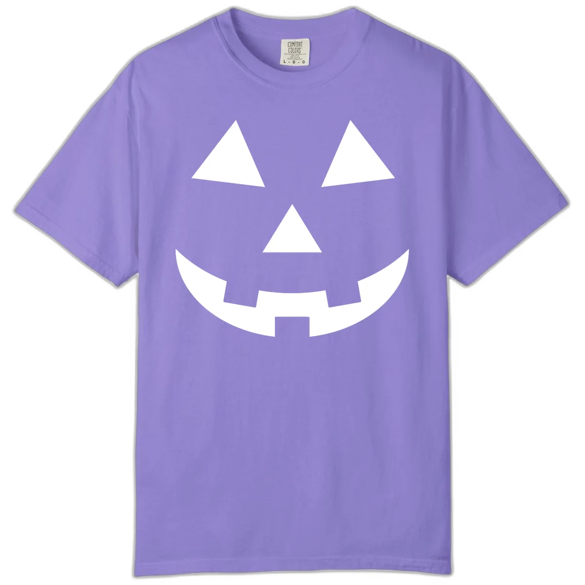 Classic Jack O Lantern Face Comfort Color in Violet