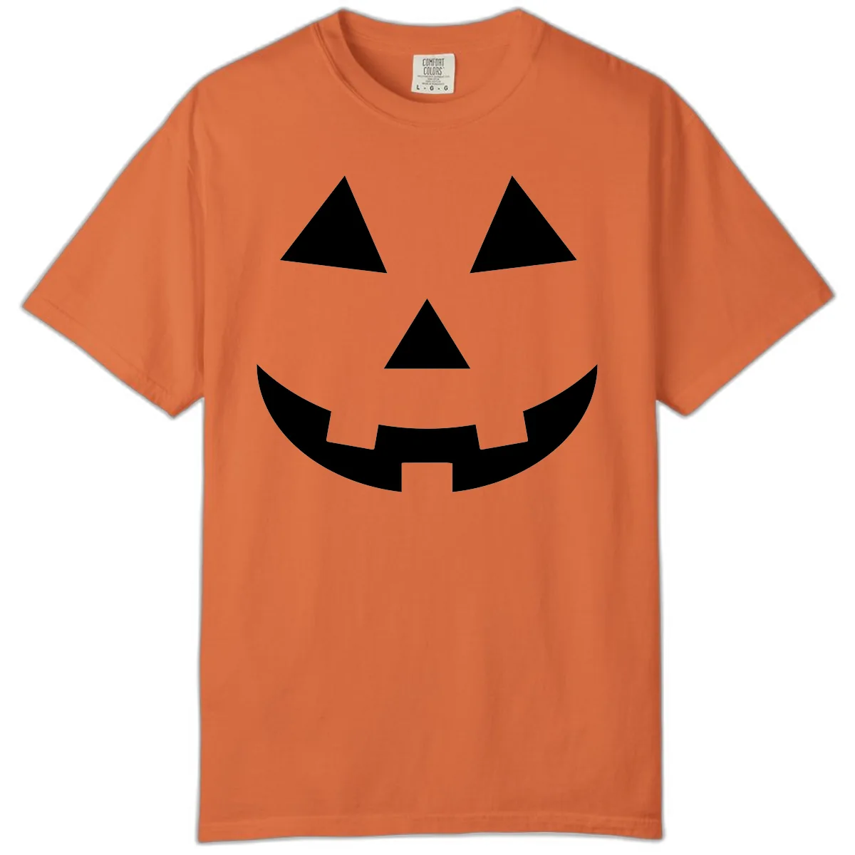 Classic Jack O Lantern Face Comfort Color in Burnt Orange