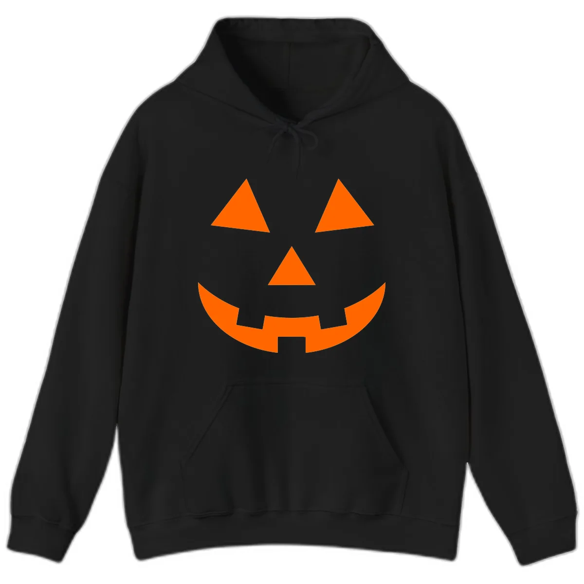 Classic Jack O Lantern Face Hoodie in Black