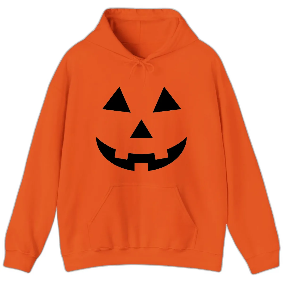 Classic Jack O Lantern Face Hoodie in Orange