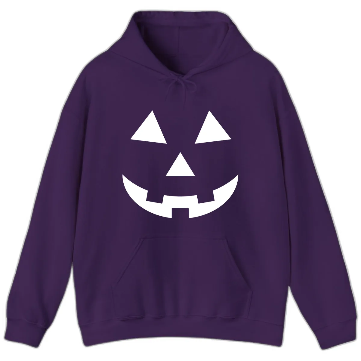 Classic Jack O Lantern Face Hoodie in Purple