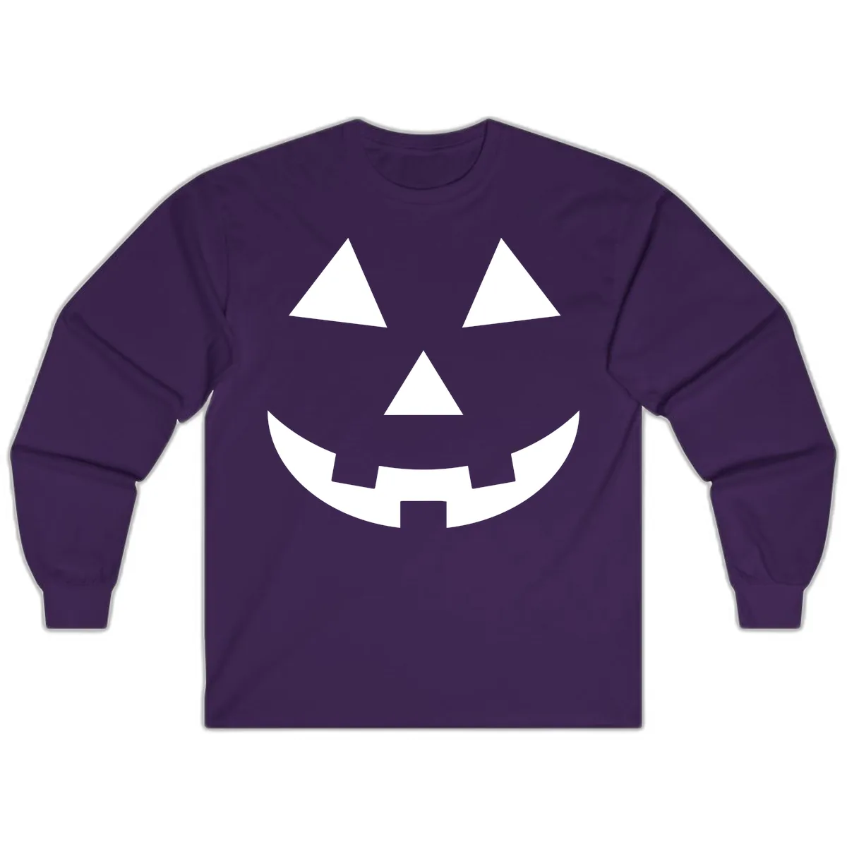 Classic Jack O Lantern Face Long Sleeve in Purple
