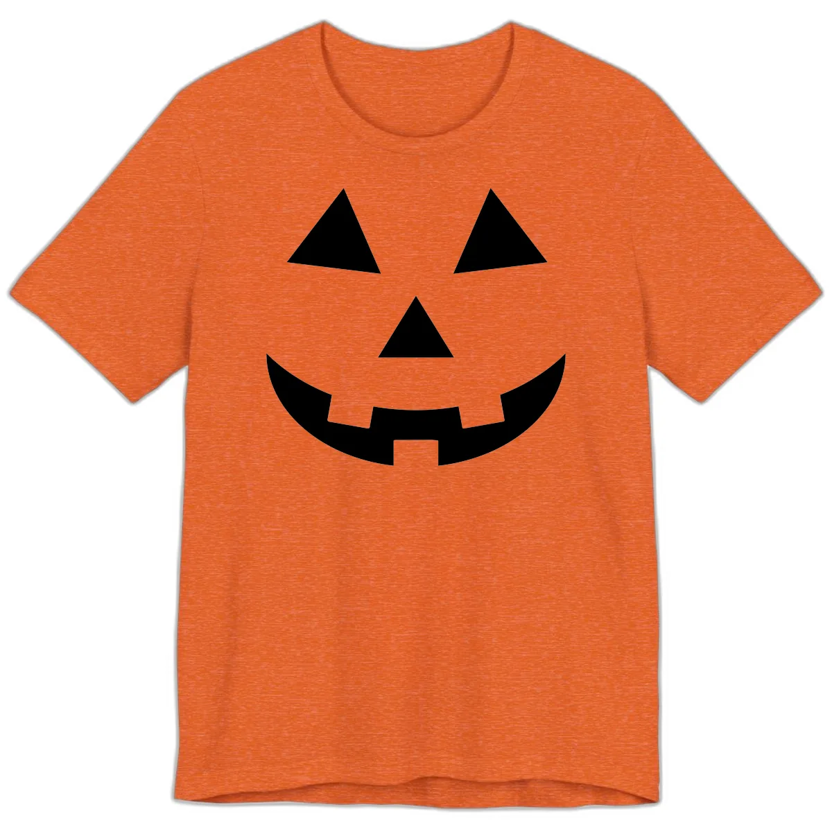 Classic Jack O Lantern Face Premium T-Shirt in Heather Orange