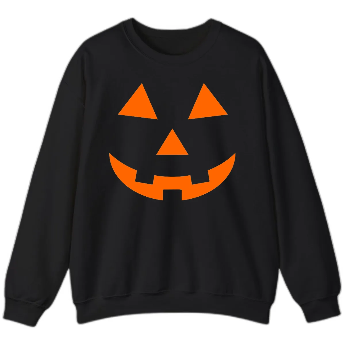 Classic Jack O Lantern Face Sweatshirt in Black