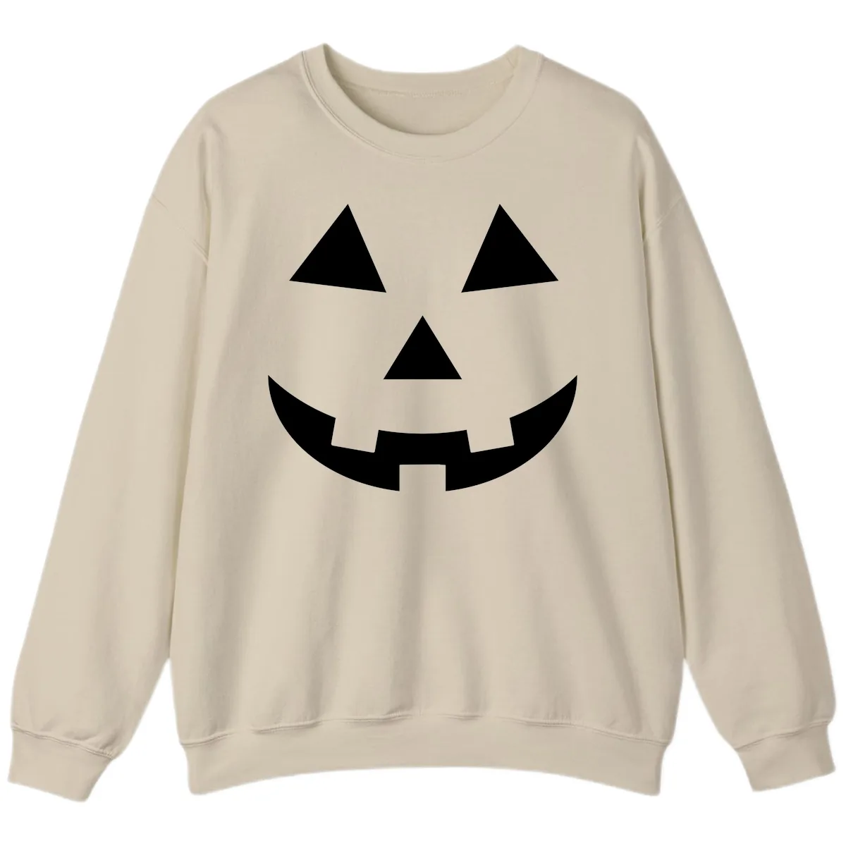 Classic Jack O Lantern Face Sweatshirt in Sand