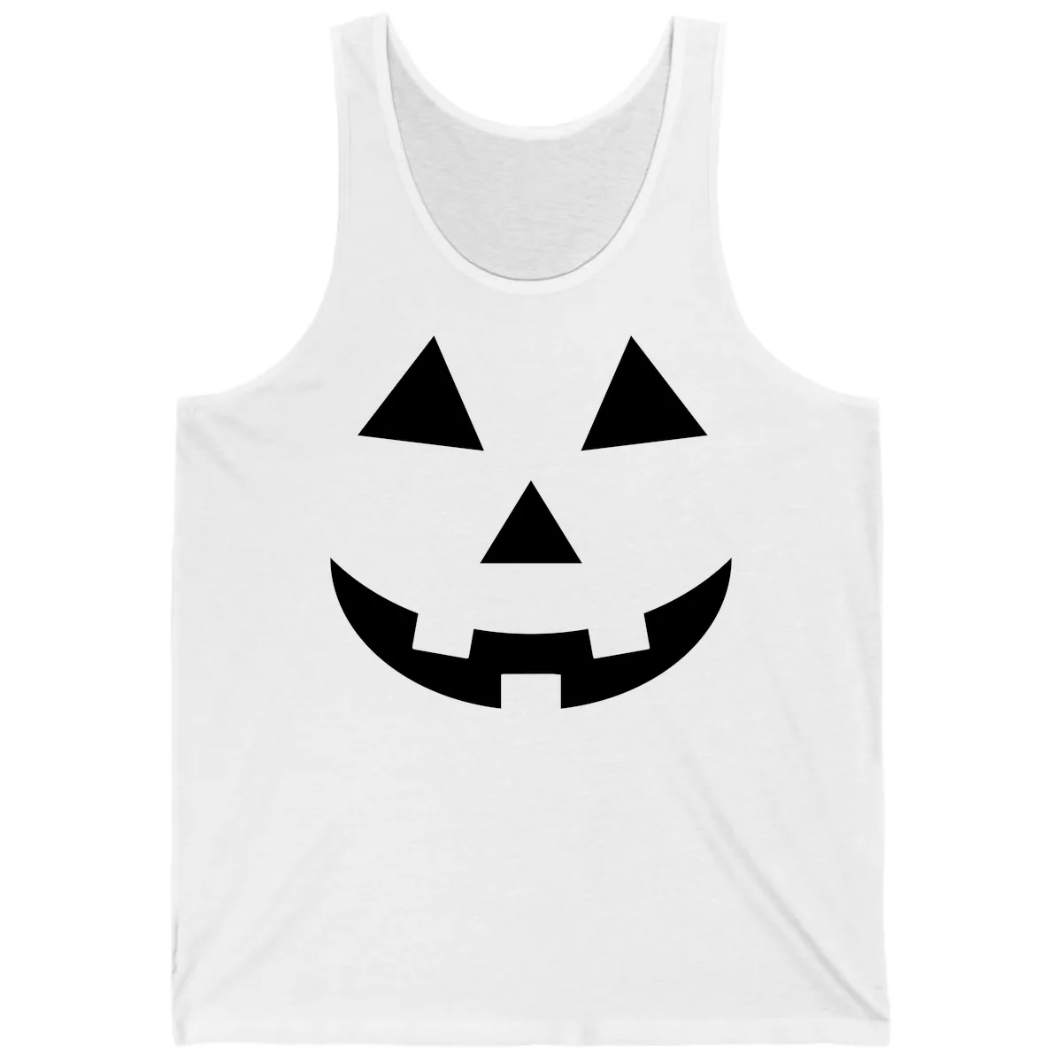 Classic Jack O Lantern Face Tank in White