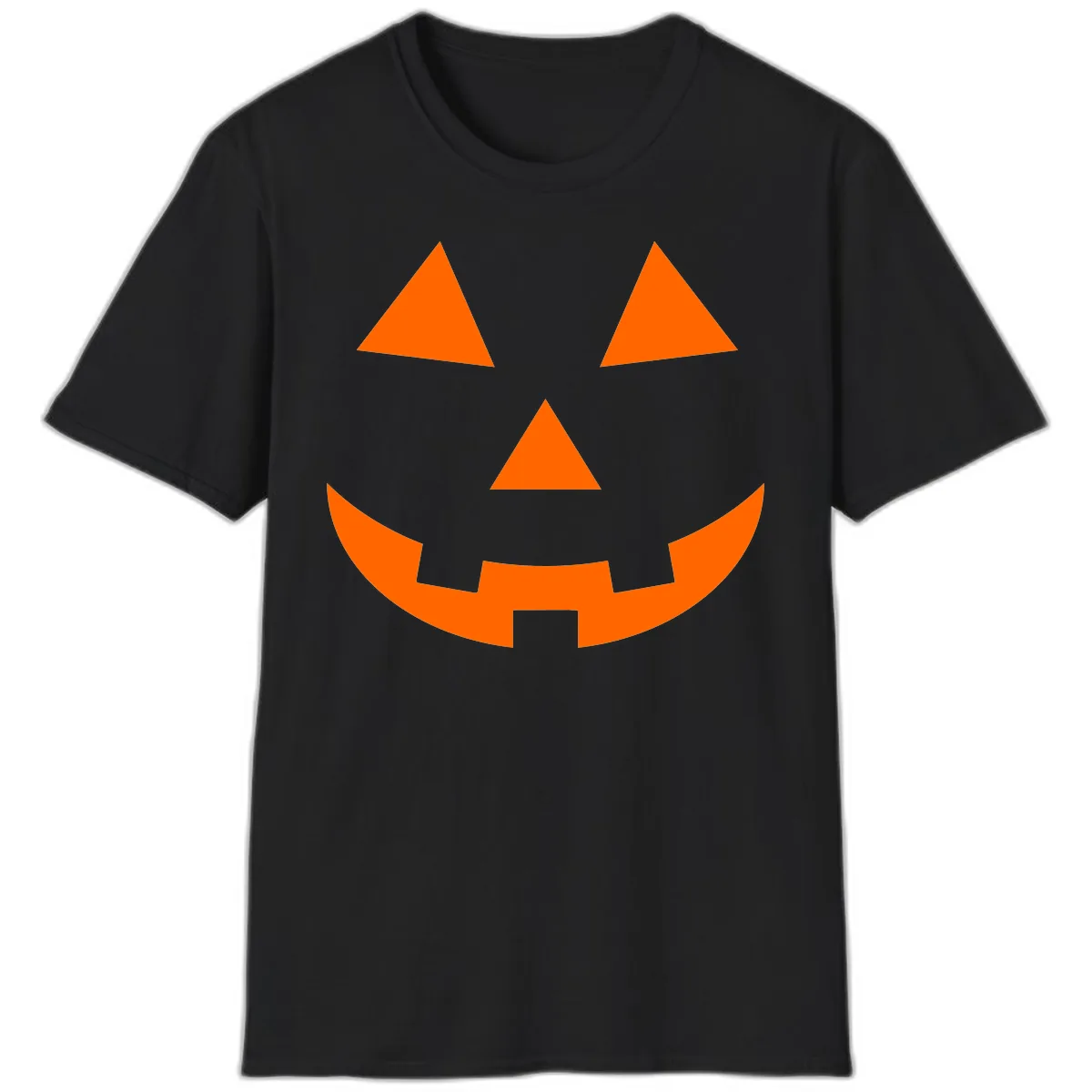 Classic Jack O Lantern Face T-Shirt in Black