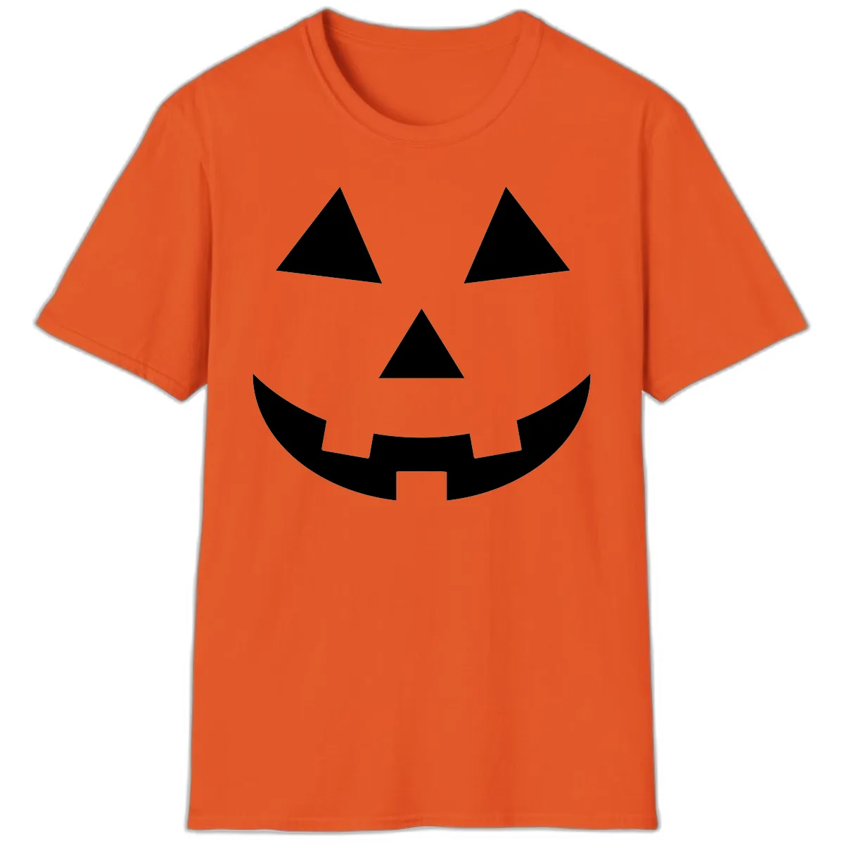 Classic Jack O Lantern Face T-Shirt in Orange