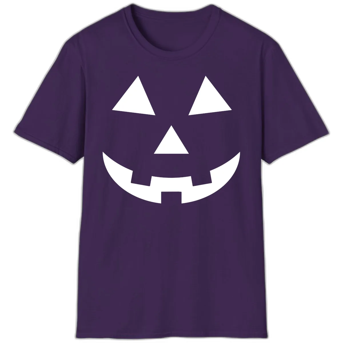 Classic Jack O Lantern Face T-Shirt in Purple