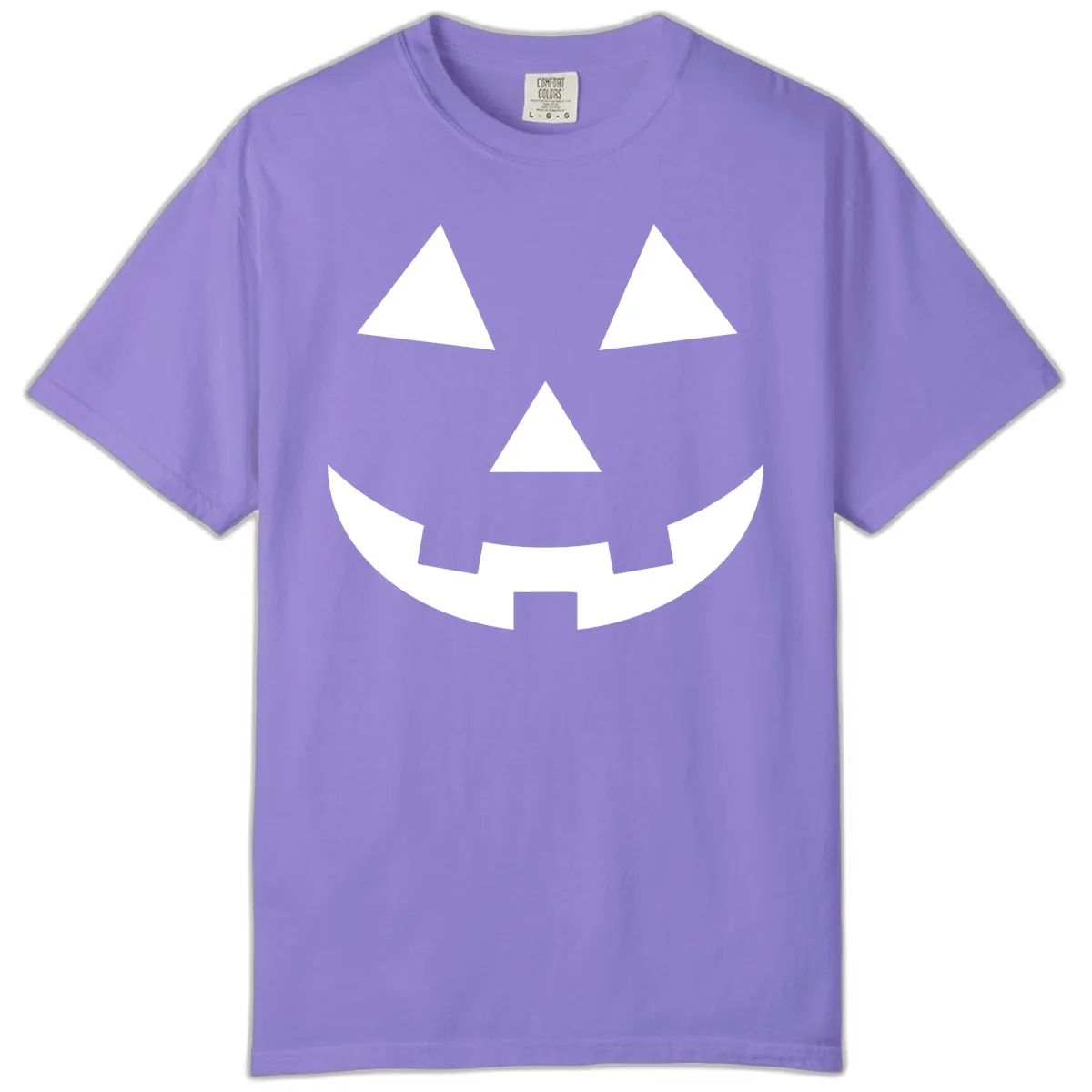 Classic Jack-o-Lantern Face Comfort Color in Violet