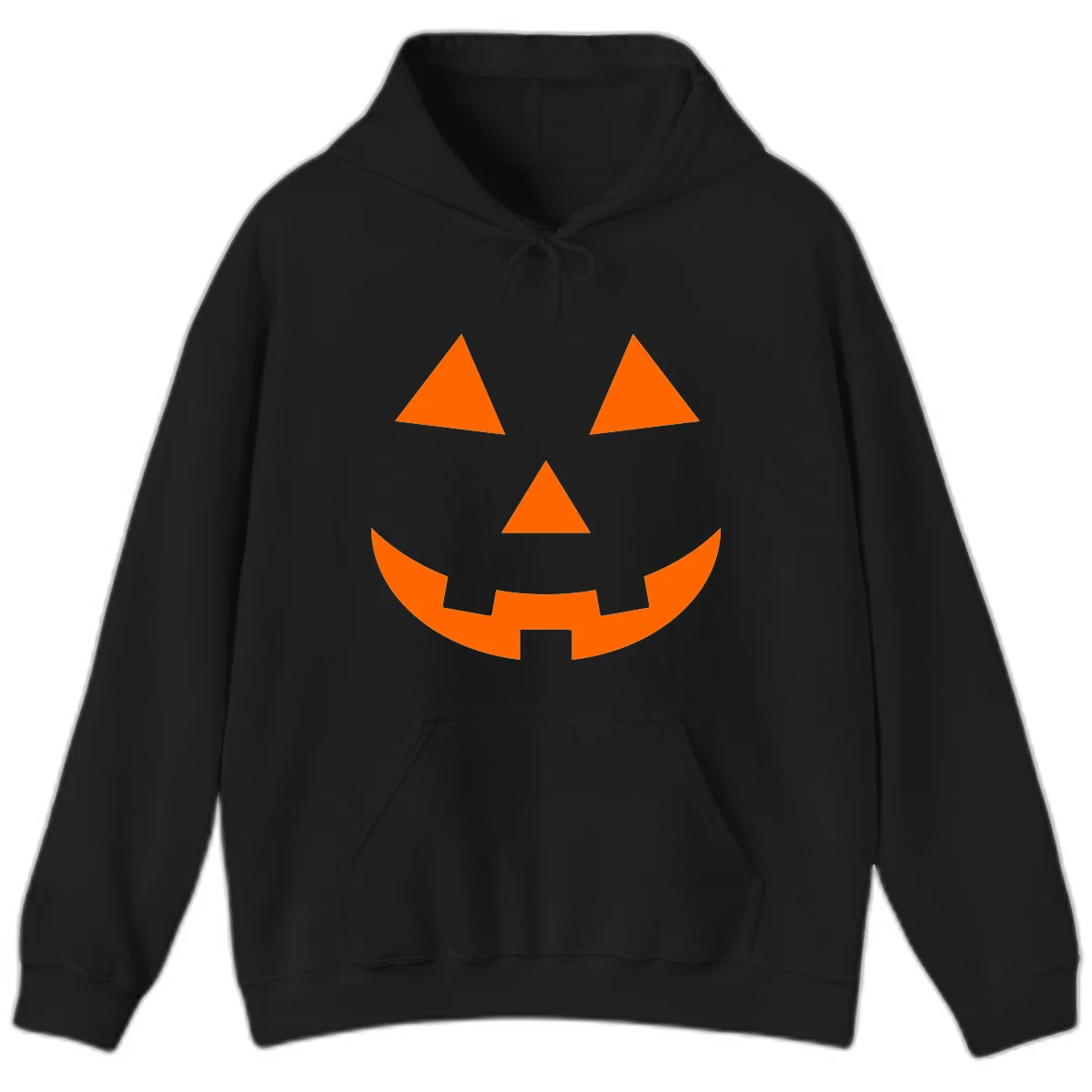 Classic Jack-o-Lantern Face Hoodie in Black