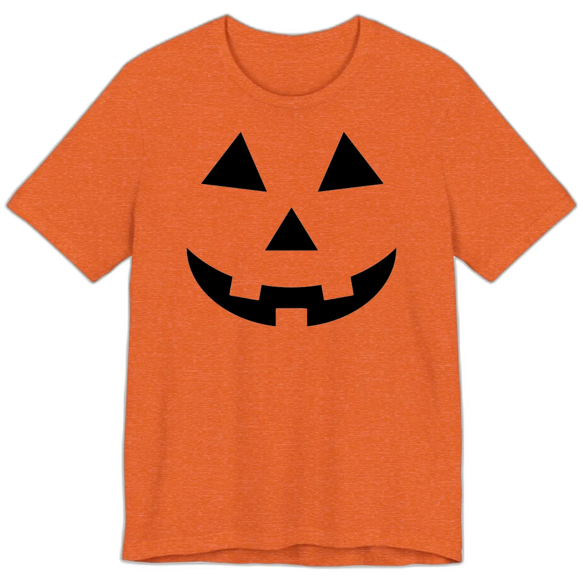 Classic Jack-o-Lantern Face Premium T-Shirt in Heather Orange