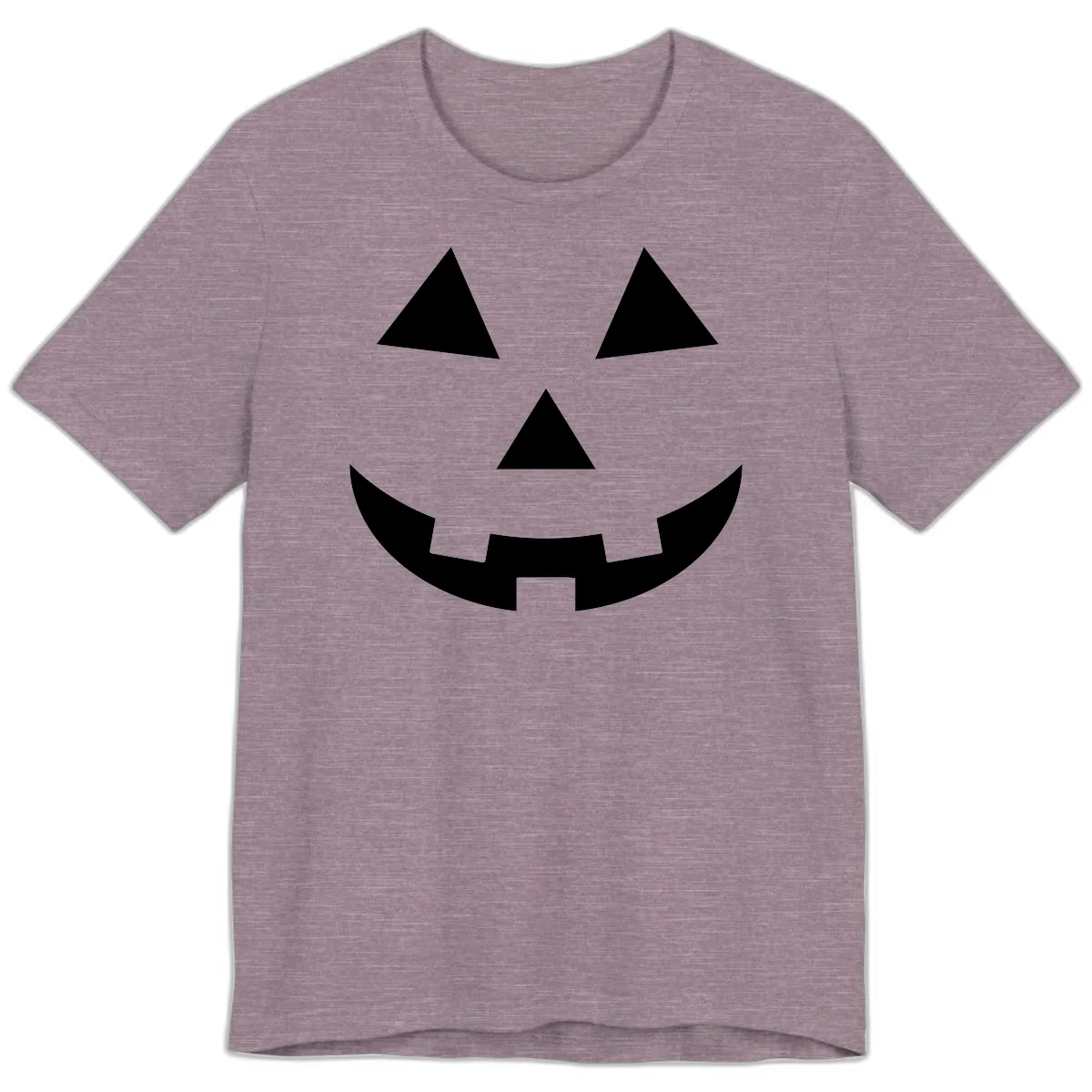 Classic Jack-o-Lantern Face Premium T-Shirt in Heather Purple
