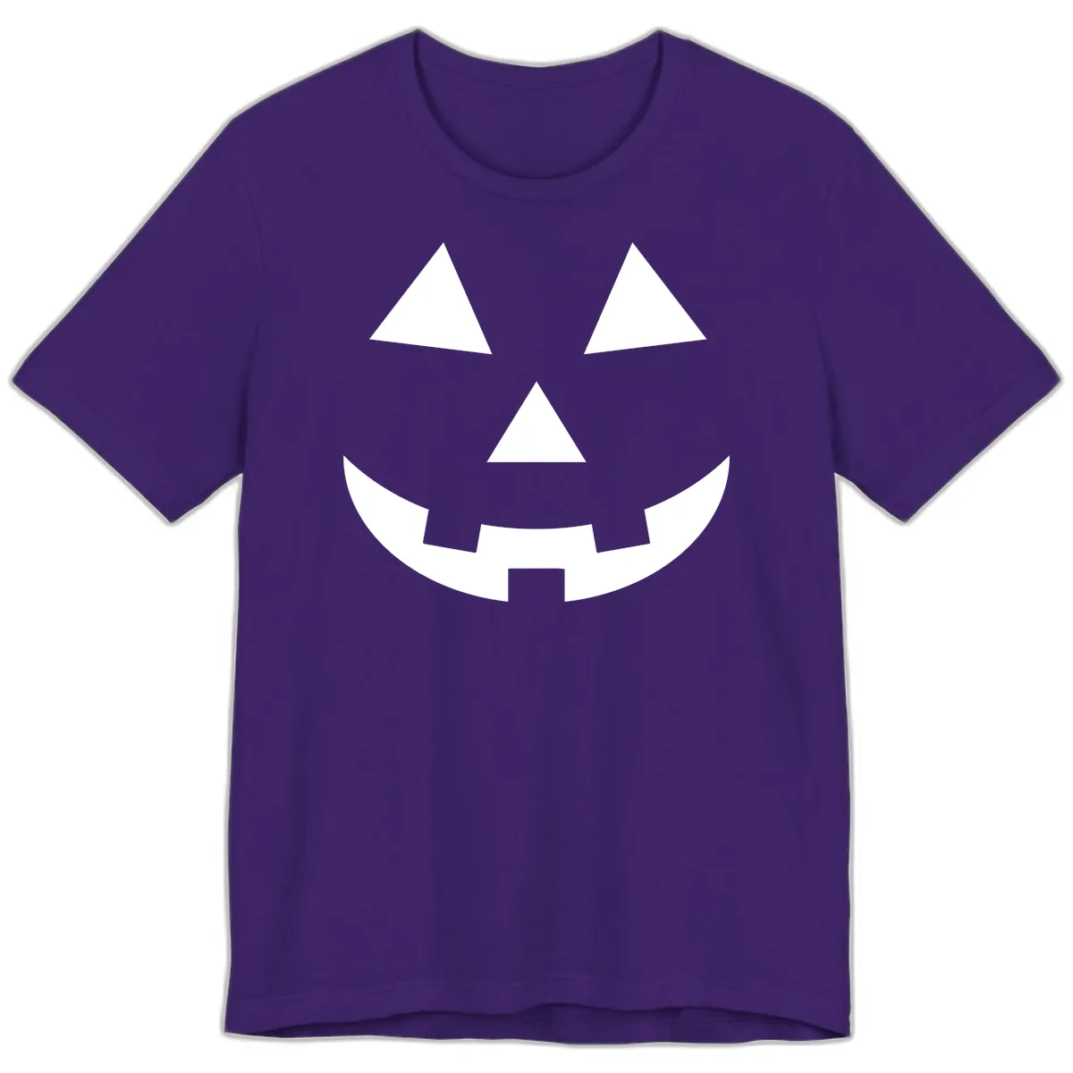 Classic Jack-o-Lantern Face Premium T-Shirt in Team Purple