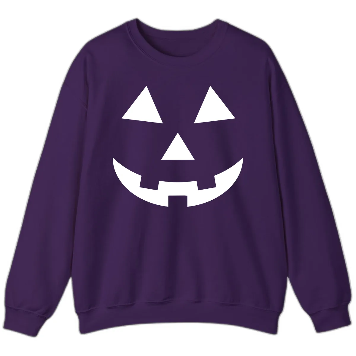 Classic Jack-o-Lantern Face Sweatshirt in Purple