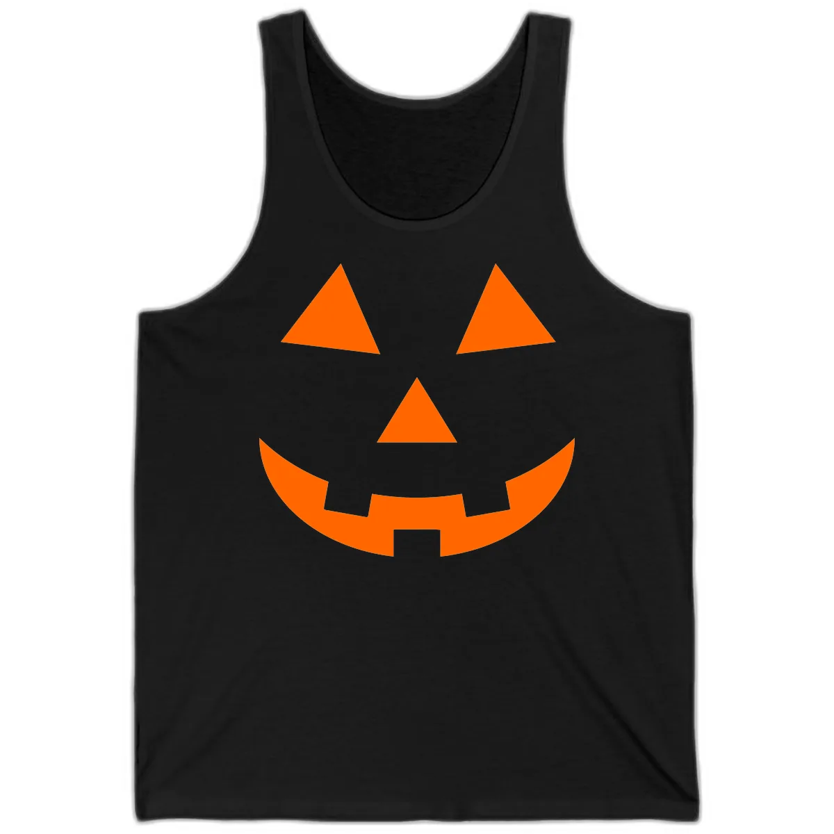 Classic Jack-o-Lantern Face Tank in Black