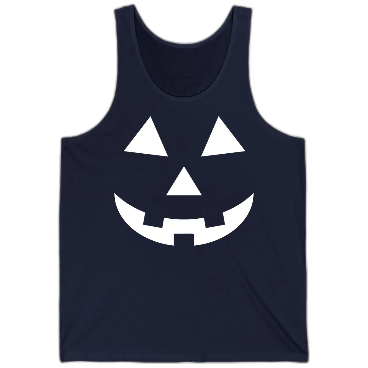 Classic Jack-o-Lantern Face Tank in Navy