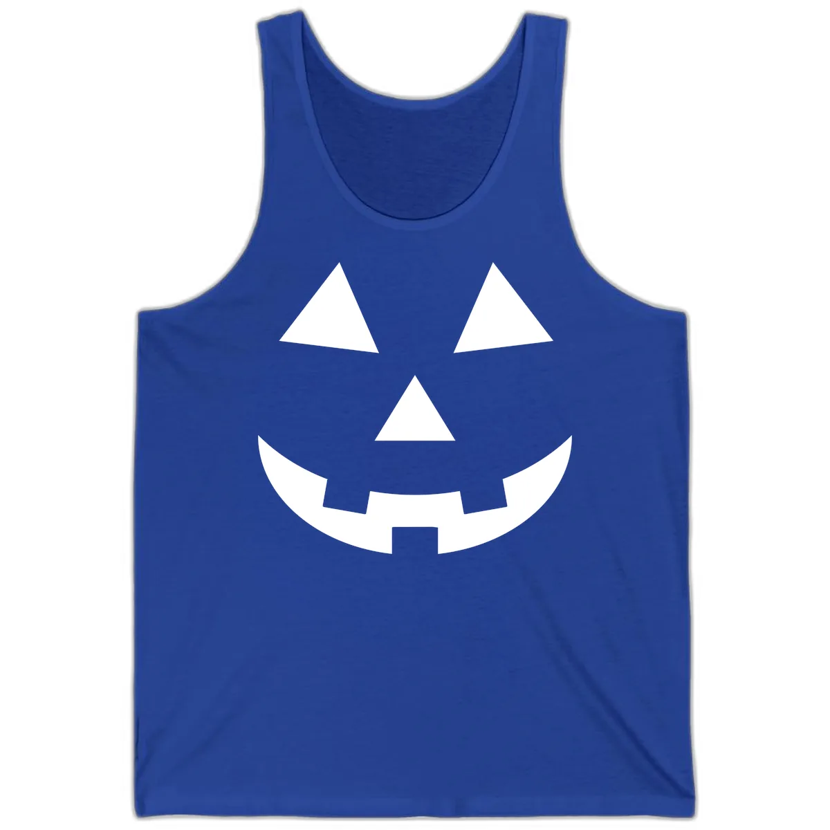 Classic Jack-o-Lantern Face Tank in True Royal