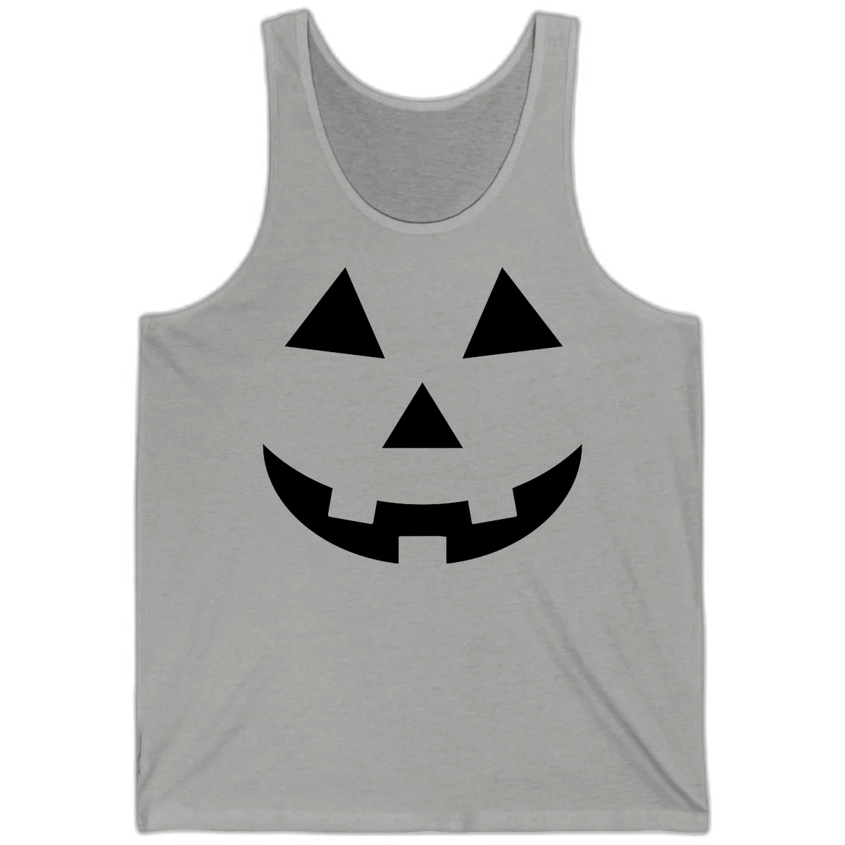 Classic Jack-o-Lantern Face Tank in Athletic Heather