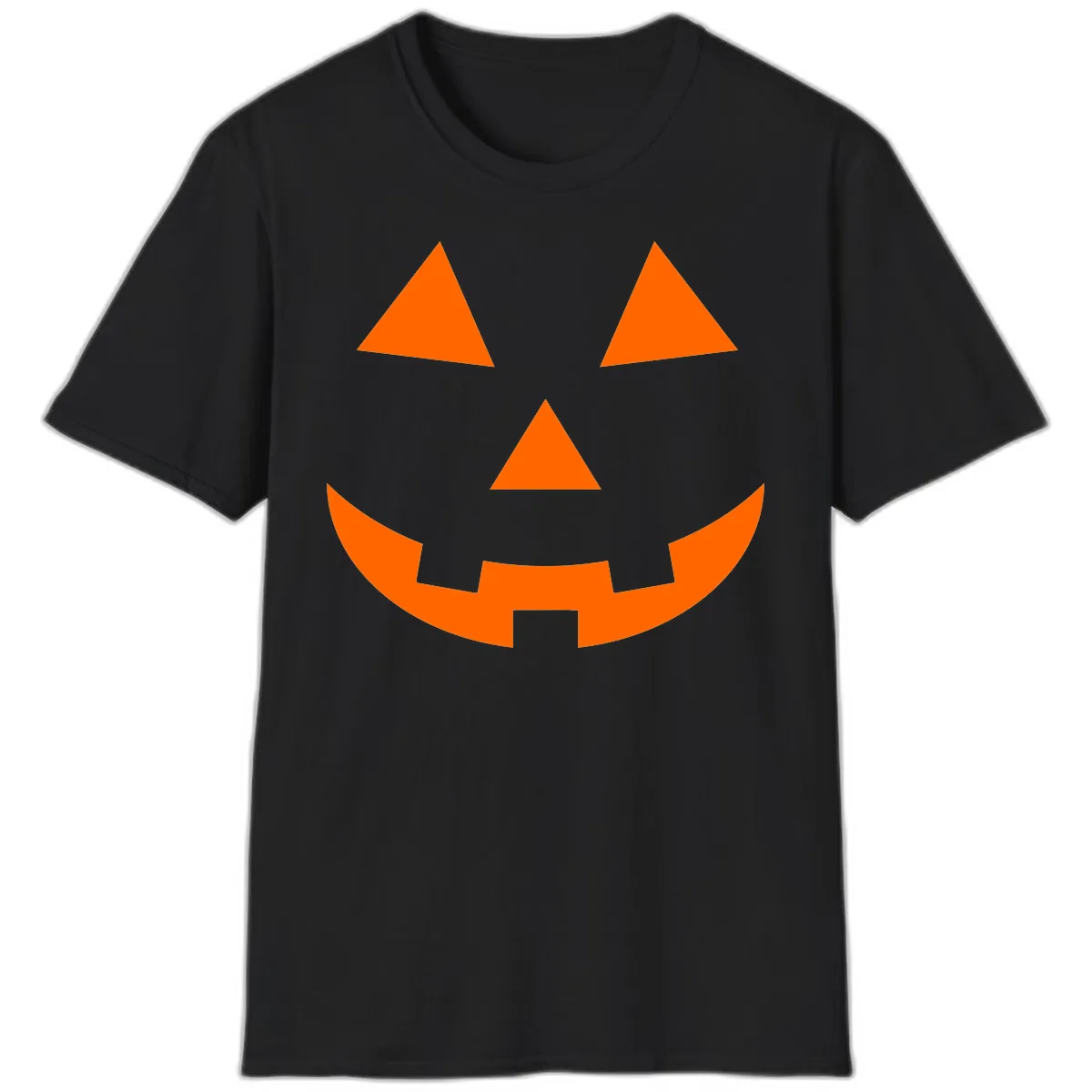 Classic Jack-o-Lantern Face T-Shirt in Black