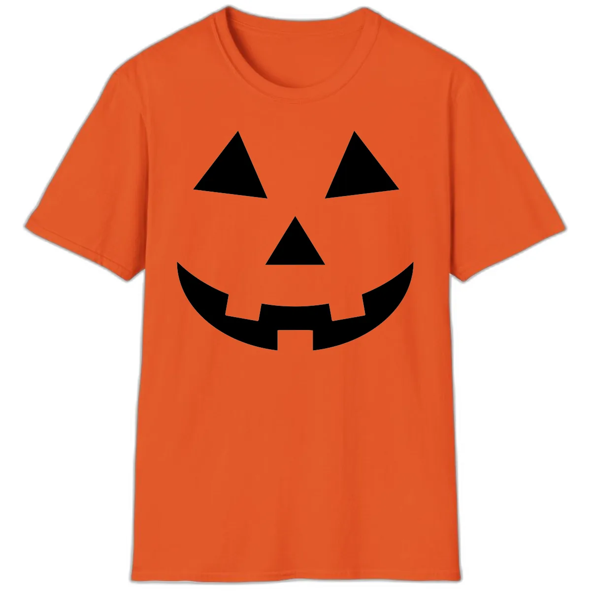 Classic Jack-o-Lantern Face T-Shirt in Orange