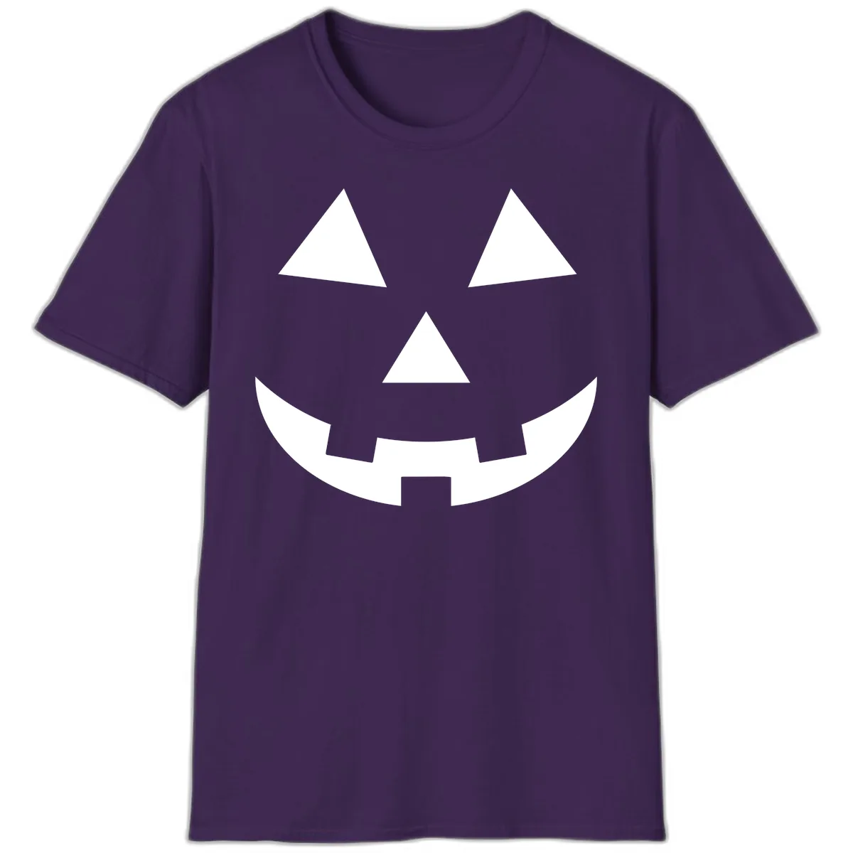 Classic Jack-o-Lantern Face T-Shirt in Purple