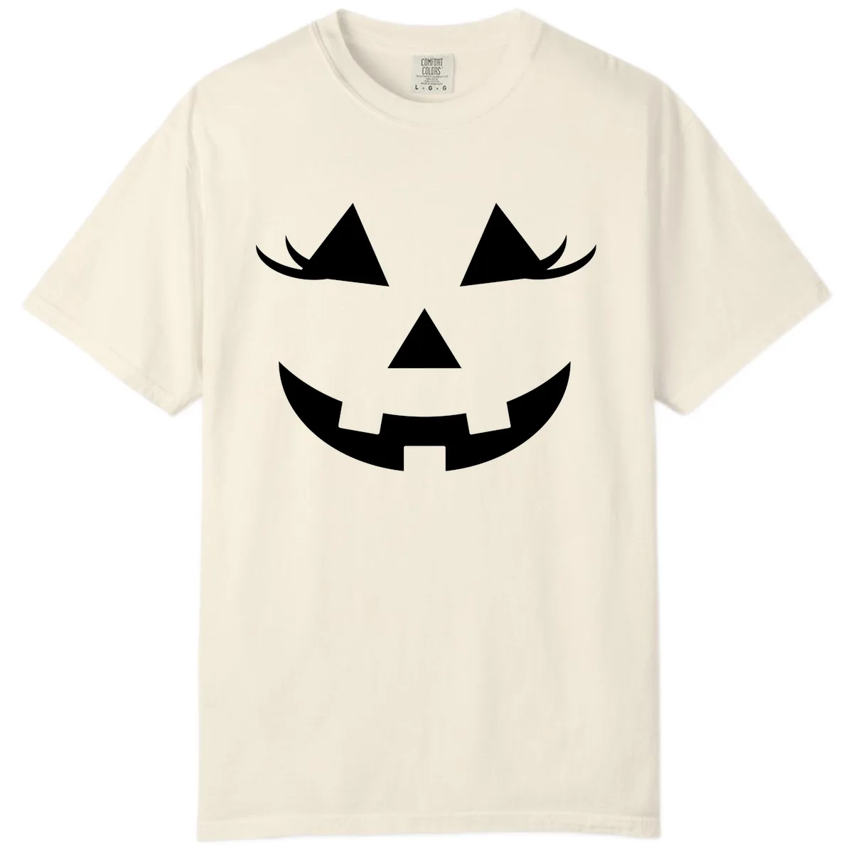 Jack O Lantern Grinning Face Comfort Color in Ivory