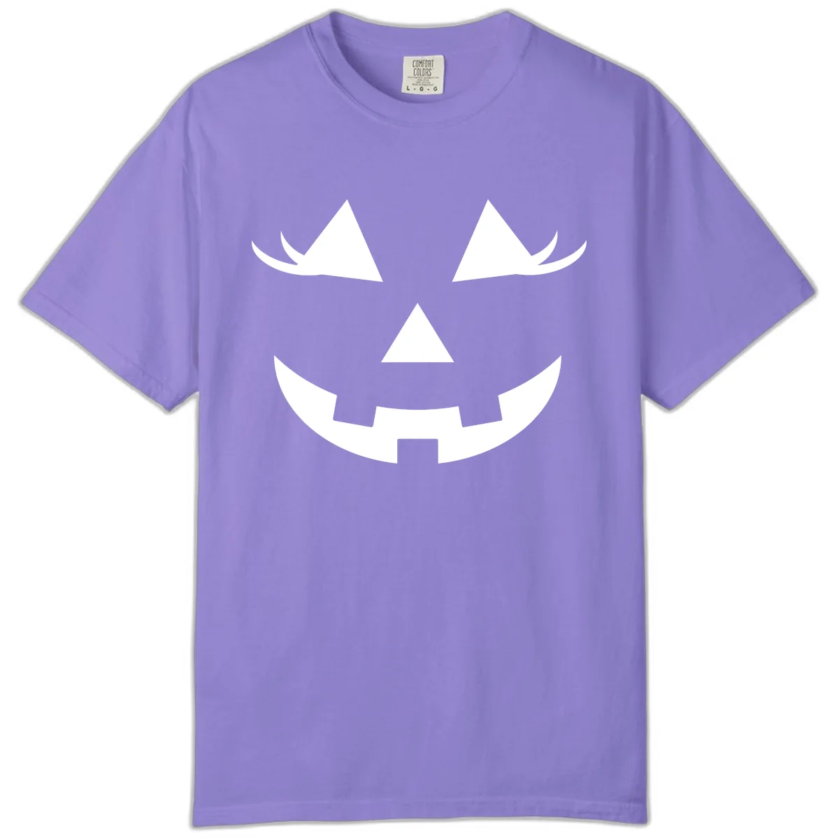 Jack O Lantern Grinning Face Comfort Color in Violet