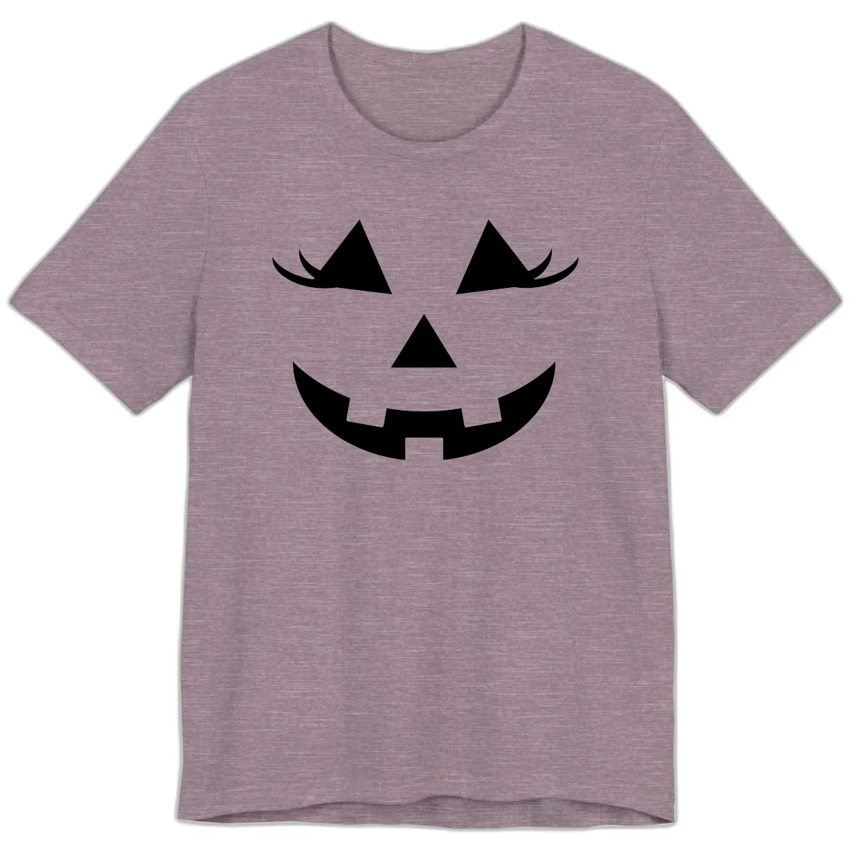 Jack O Lantern Grinning Face Premium T-Shirt in Heather Purple