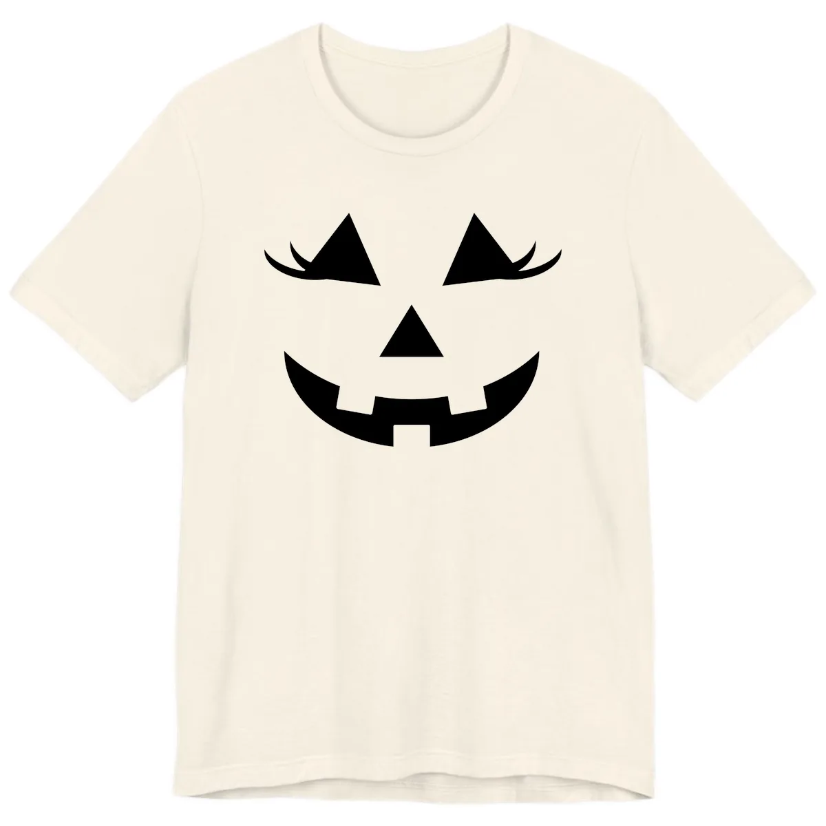 Jack O Lantern Grinning Face Premium T-Shirt in Natural