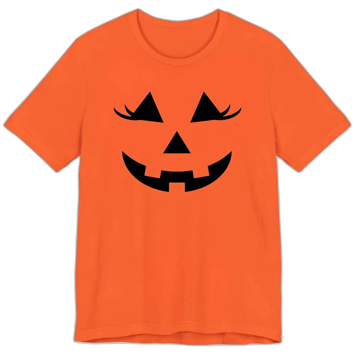 Jack O Lantern Grinning Face Premium T-Shirt in Orange