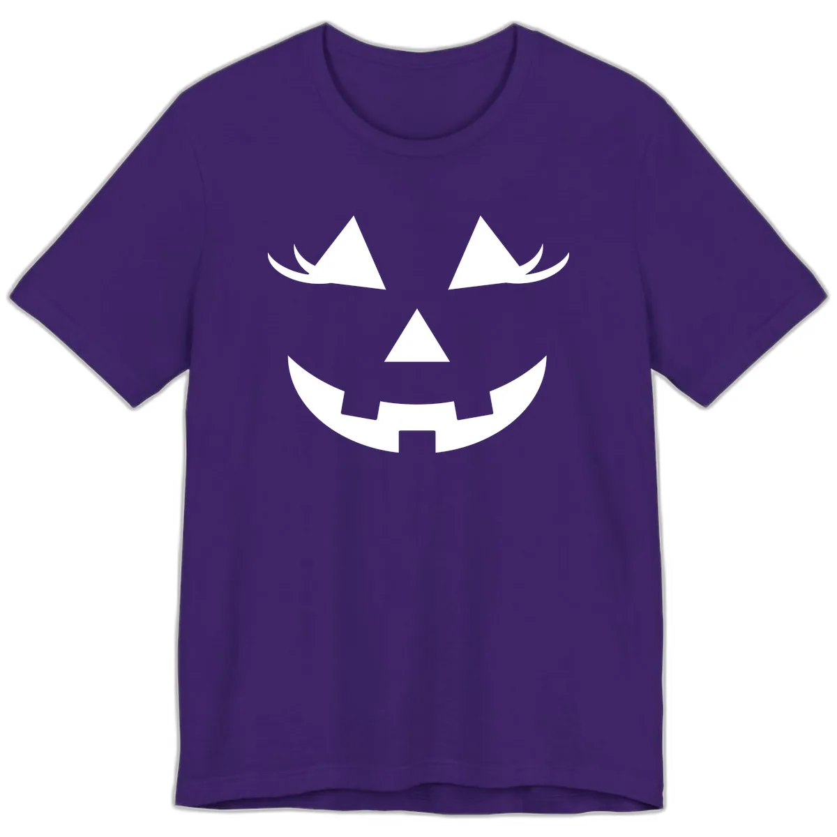 Jack O Lantern Grinning Face Premium T-Shirt in Team Purple