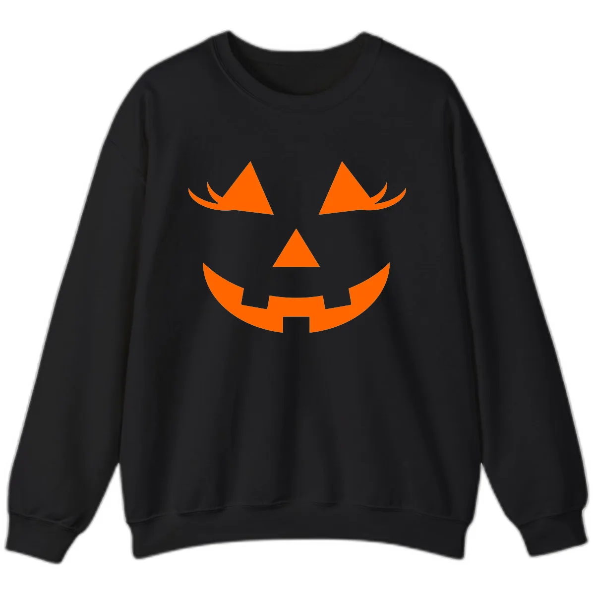 Jack O Lantern Grinning Face Sweatshirt in Black