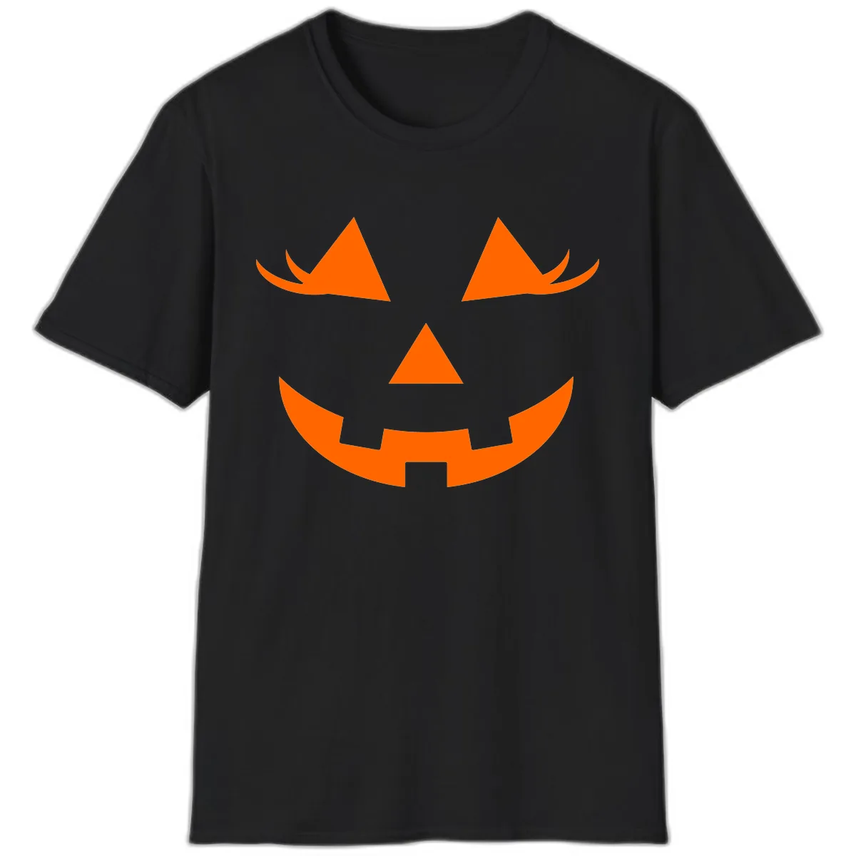 Jack O Lantern Grinning Face T-Shirt in Black