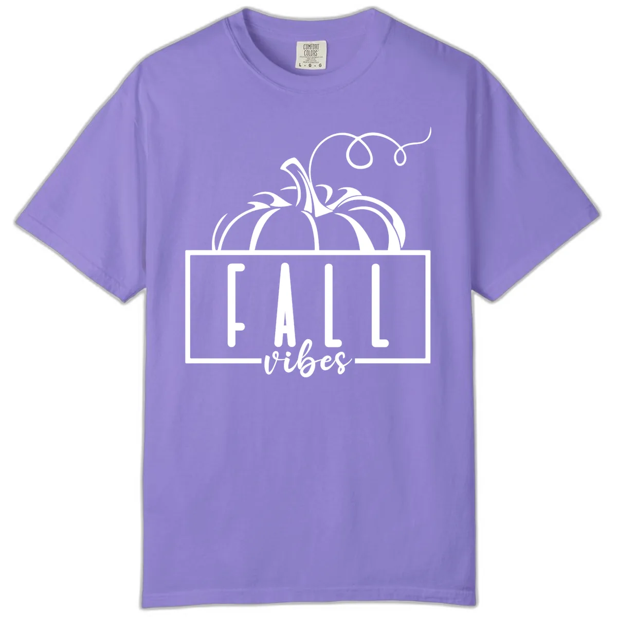 Fall Vibes Pumpkin Design Comfort Color in Violet